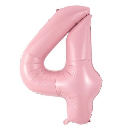 Enorm 102 cm siffer ballong rosa nummer 4 ballong