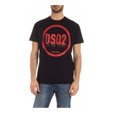 Dsquared2 T-Shirts , Zwart , Heren , Maat: L