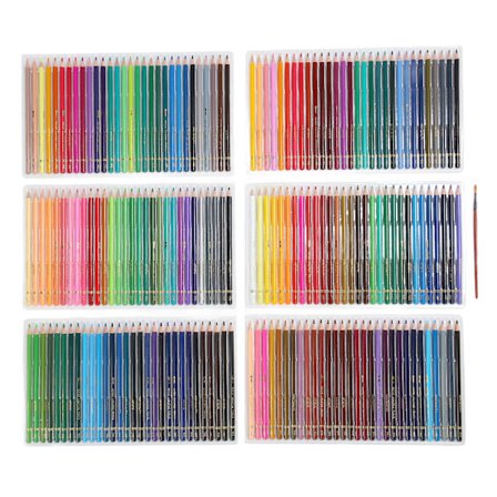 Vannfargeblyanter 7,5 mm Vannløselige Rike Levende Glans Glatte Fargeblyanter for Barn Voksne Studenter 180 Farger