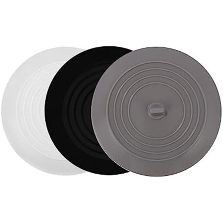 (15.2×15.2×1.5cm) Silikon Badekarpropper, 15cm Silika Gel Avløps Plugg, 3 stk Universal Propp, Vask Propp, Kjøkken Vask