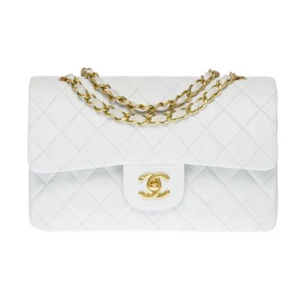 Chanel Vintage Pre-owned Shoulder Väska vit, Dam Vintage Väskor, Dam, Storlek: ONE SIZE