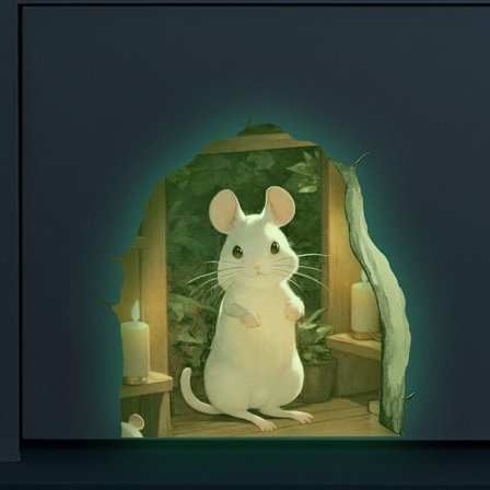 5 stk Mouse Hole Wall Sticker Art Wall Decal 2 2