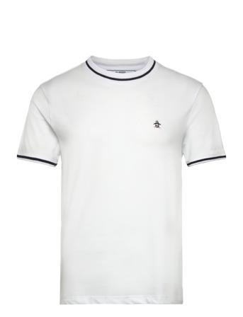 Org Piq Tee Ribbed T T-shirts Short-sleeved Hvit Original Penguin*Betinget Tilbud