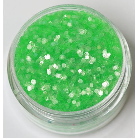 Negle glitter - Hexagon - Jelly green - 8ml - Glitter