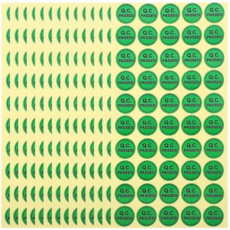 1000 stk. Selvklæbende QC Godkendte Etiketter Lagerkvalitet Stickers Tjekkede Stickers til DIY-Xin