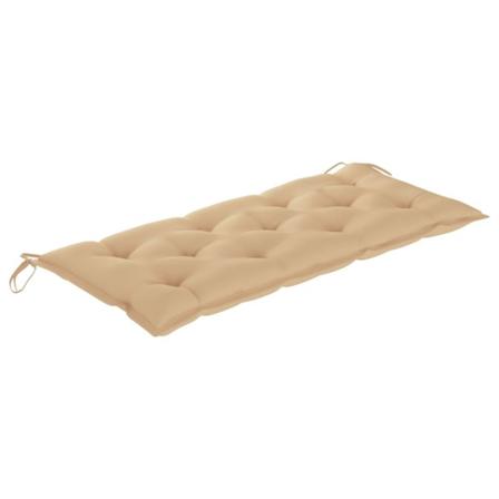Vidaxl Bänkdyna För Trädgården Beige 120x50x7 Cm Tyg Beige