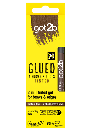 Got2B Glued 4 Brows & Edges Tinted Gel 2 i 1 Hårstyling Unisex Brun 16ML