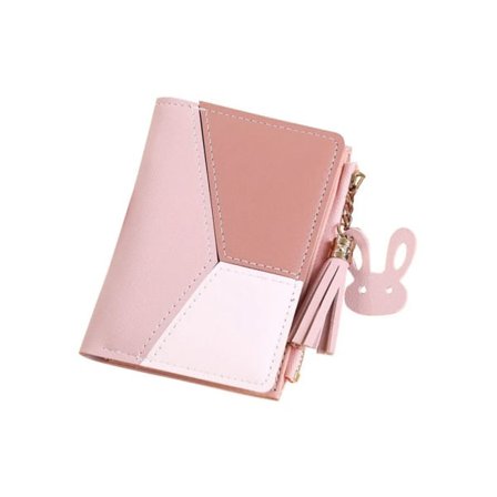 Korthållare Dam Konstläder Sömmar Dragkedja Tofs Korthållare Myntväska Elegant Stilren Plånbok