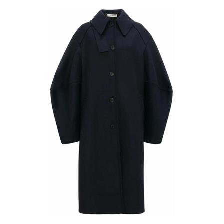 JW Anderson Single-Breasted Coats Blå, Dame Uldfrakker, Størrelse: 3XS