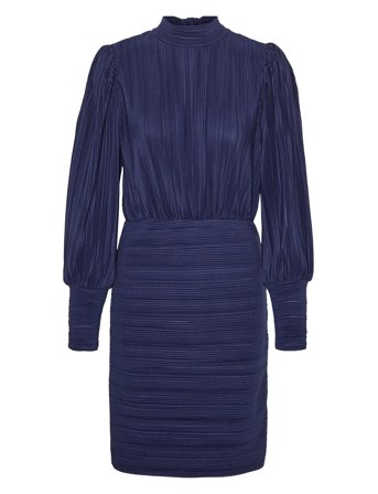 Vmaurora Ls Bow Short Dress Jrs Blue Vero Moda