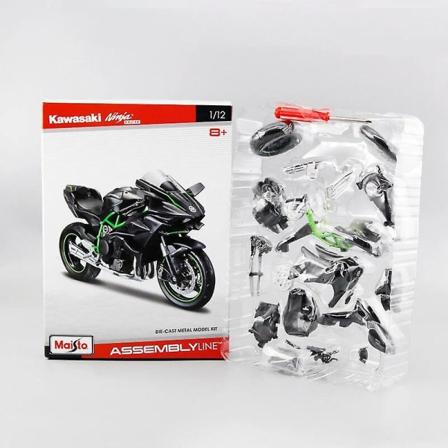 Maisto 1/12 Kawasaki H2r Ninja Montert Versjon Motorsykkel Modell Lekebil Samling Shork-absorber Off Road Autocycle Leke Db Kawasaki H2R