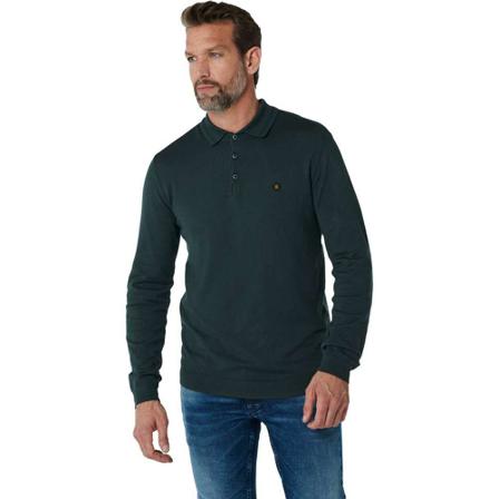No Excess, Pullover polo dark steel Groen, Heren, Maat:S