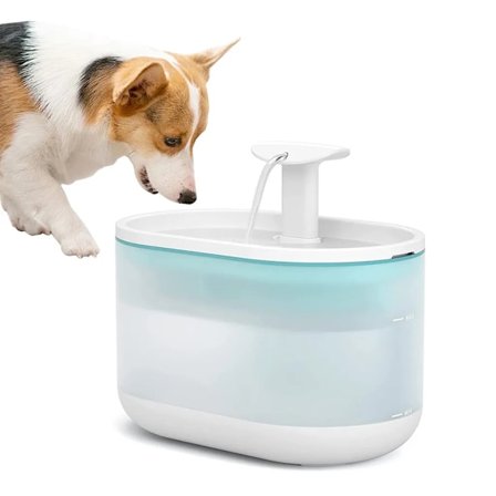 Dyre drikkefontene uten strømforsyning, 2,1L kapasitet vanndispenser, firedobbelt filter drikkefontene, to vannstrømsmoduser, enkel rengjøring