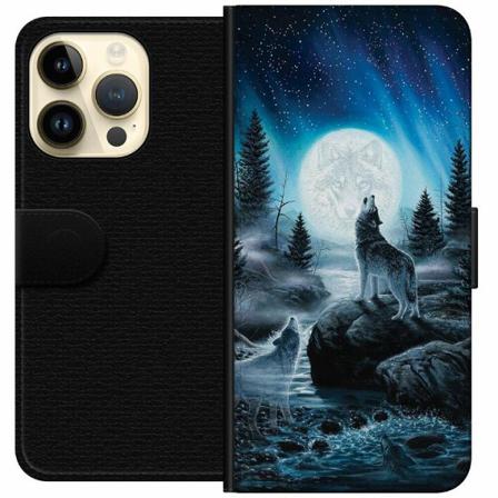Apple Iphone 14 Pro Plånboksfodral Wolf / Varg