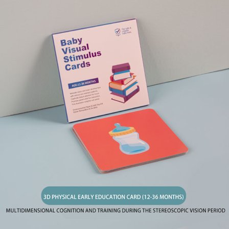 Svart og hvitt kort 0-3 måneder kognitive kort puslespill kognitiv tidlig utdanning kort fargekort visuelle stimuleringskort