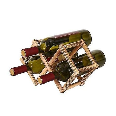 Vinreol i træ, stabelbare vinkælderreoler, standerholder displayhylde