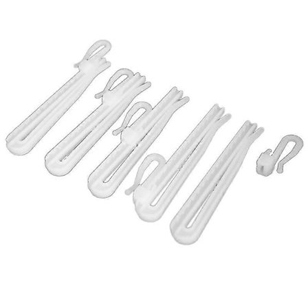 300 stk. Plastik Gardiner Ophængningskroge Stereo Vindue Hvid Plastik Justerbar Højde Gardiner Tilbehør