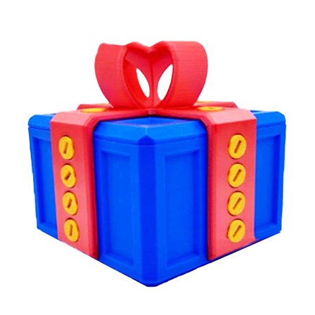 3D-printet Frustrasjonsboks Morsom Nyhet Irriterende Gaveeske Esker Julekort{ROG}