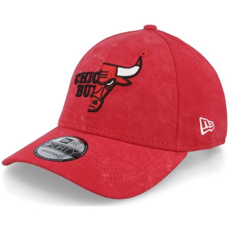 New Era - NBA Rouge adjustable Casquette - Chicago Bulls Washed Pack 9FORTY Red Adjustable @ Hatstore