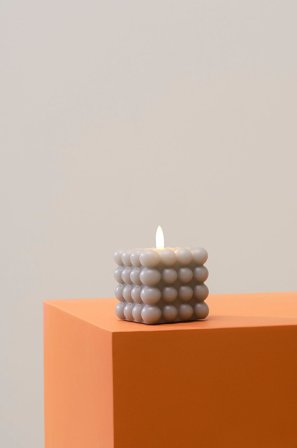Star Trading - FLAMME DOT kubbelys LED 9,5 cm - Grå - Lys - Fra Homeroom