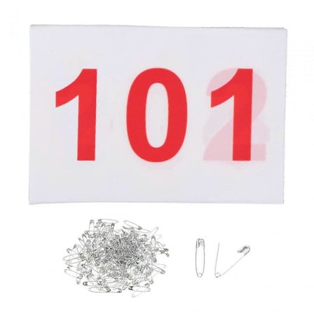 100 stk. løbe-hagesmække nummererede løbs-hagesmække 100 numre atlet-løbsnumre 001 til 100