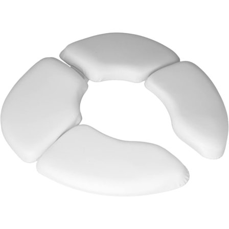 Matka-pottaistuimen pehmuste, valkoinen, taitettava wc-istuimen pehmuste, kannettava pehmustettu wc-istuin