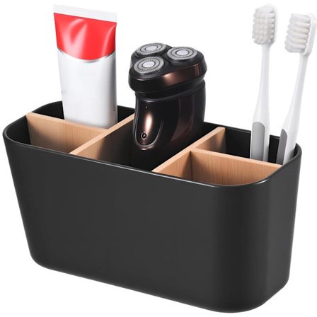 Badeværelsesorganisator - Tandbørsteholder - 5 rum - Badeværelsesbordpladeorganisator