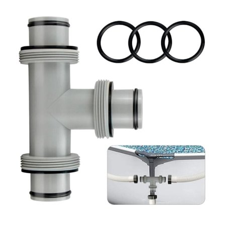 38 mm Pool T-kobling slangeforbindelse, T-kobling til pool, Poolslangeforbindelse til Ø 38 mm slange, Tilslutningssæt til Intex Coleman Pool (FQ)
