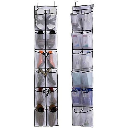 Kapea Oviin Ripustettava Kengänjärjestäjä Kaapin Ovelle, Valkoinen, 2 Kpl