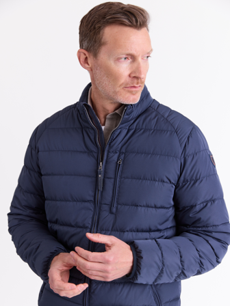 MATCH - Vermont dunjakke - Redford - Str. L - Herre - Jakker & Frakker - Blå - 100% polyester-resirkulert, 80% dun-and, 20% fjær