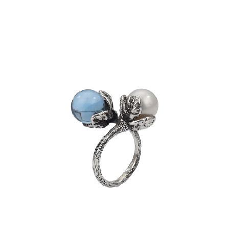 Bottega Boccadamo Ring Leaf Pearls Ringar Dam Silver 15