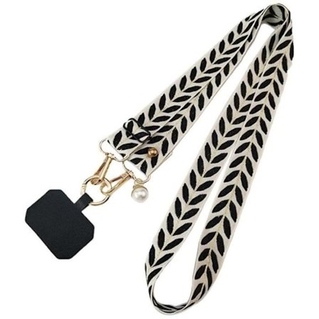 Universell axelrem - BOOLING - Bladmönster - Svart - Praktisk - Lätt att installera