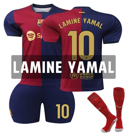 2425 9 Levan Messi gullnummer utenrikshandel forsyning Barcelona hjemmefotballdrakt 10 Yamal drakt