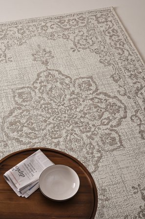 Jotex - Utendørs Teppe Polypropylen/Polypropylen Greige VINA - Kjøp Utendørstepper hos Jotex