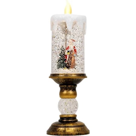 Flammeløs Lys Snekugle USB Batteridrevet Glød Roterende Vand Flimmerlys Jul til Hjem Indendørs og Udendørs Dekoration A-tfrf A