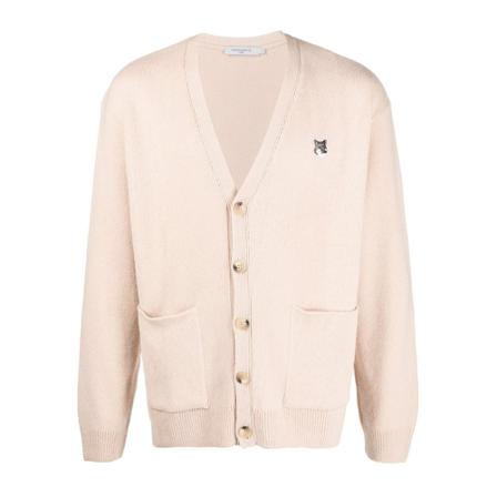 Maison Kitsuné Stickat beige, Herr Cardigans, Herr, Storlek: XL