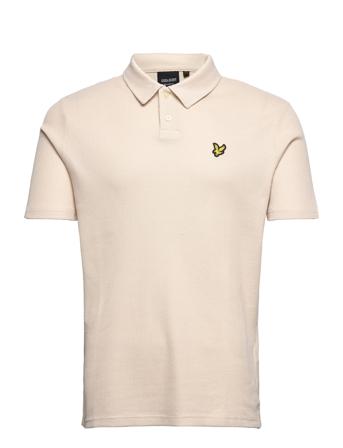Waffle Polo Shirt Polos Short-sleeved Creme Lyle & Scott