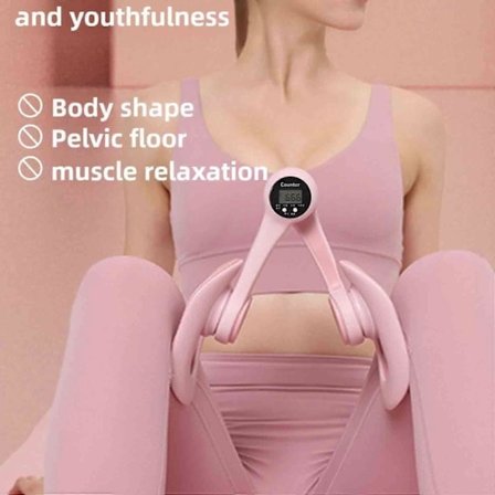 Aurora Bekkenbunntrener 2025 Oppgradert, 360 Graders Rotasjon Aurora Glasur Lår Trener, Skjermvisning Teller Blå