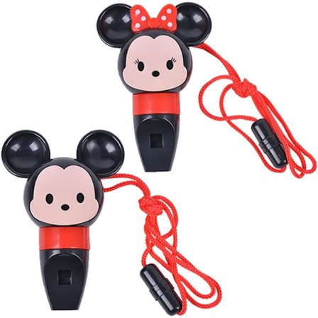 Barnefløyte, 2 stk. Mickey Minnie-fløyte med snor