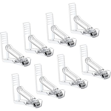Pöytäliinan pidike - 8 kpl - Kiinteä pöytäliina jousipidikkeellä - Muovinen ulkopöytäliinan pidike kestävällä ja vahvalla pidikkeellä - Läpinäkyvä 