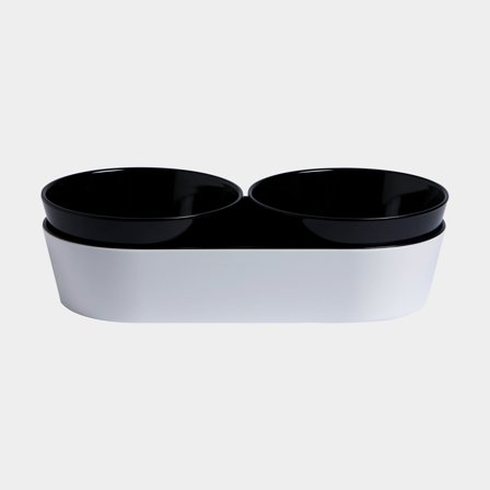 Snack bowls in melamine with tray Marine Business Black, black, 3 pieces
