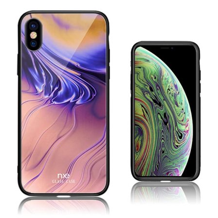 NXE iPhone XS etui med streamer-lysmønster - Style C