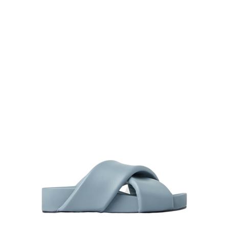 Jil Sander Crossover Flatform Sandalen , Blauw , Dames , Maat: 40 EU