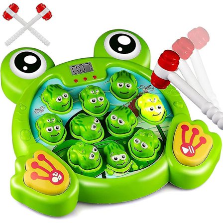 Musikk Super Frog Spill Småbarnsleker - 2 Hammere Baby Interaktive Morsomme Leker Småbarnsaktiviteter Spill Med Musikk Og Lys Gave Til Barn I Alderen 