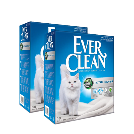 Ever Clean - Total Cover - Cat Litter 10 L x 2 - Katt - Kattesand & kattestrø - Klumpdannende kattesand - ZOO.no