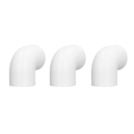 12 stk. PVC-rørfittings 90 graders albueadapter 2-veis plast vannforsyningskoblinger 20 mm ID