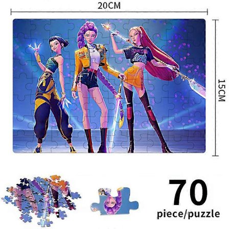 2026 Kpop Demon Hunters Puslespil Brætspil Rumi Mira Zoey Huntrix Karakter Puslespil Samlerobjekt Dekor Børnelegetøj Gaver