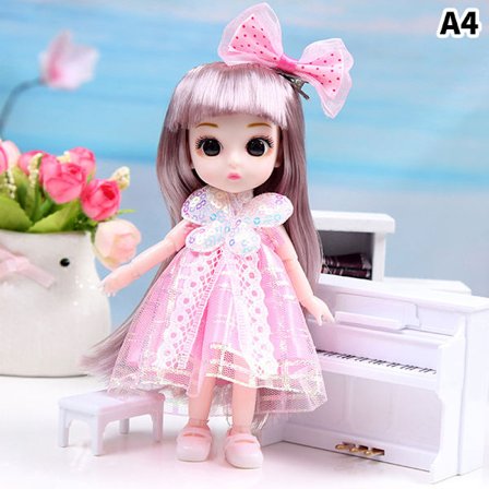 17 cm dukke med klær Sko DIY Movable s Princess Figur Gift