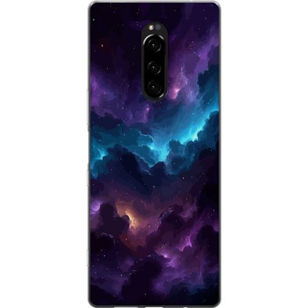 Kompatibel Mobilcover til Sony Xperia 1 Lila rymdnebulosa