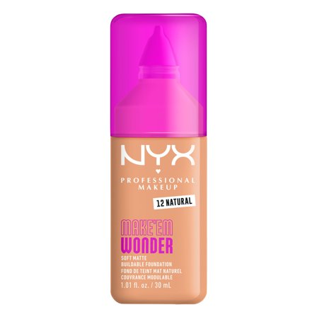 Nyx Professional MakeUp Make 'Em Wonder Foundation 12 Natural 30ml - Fondotinta liquido
